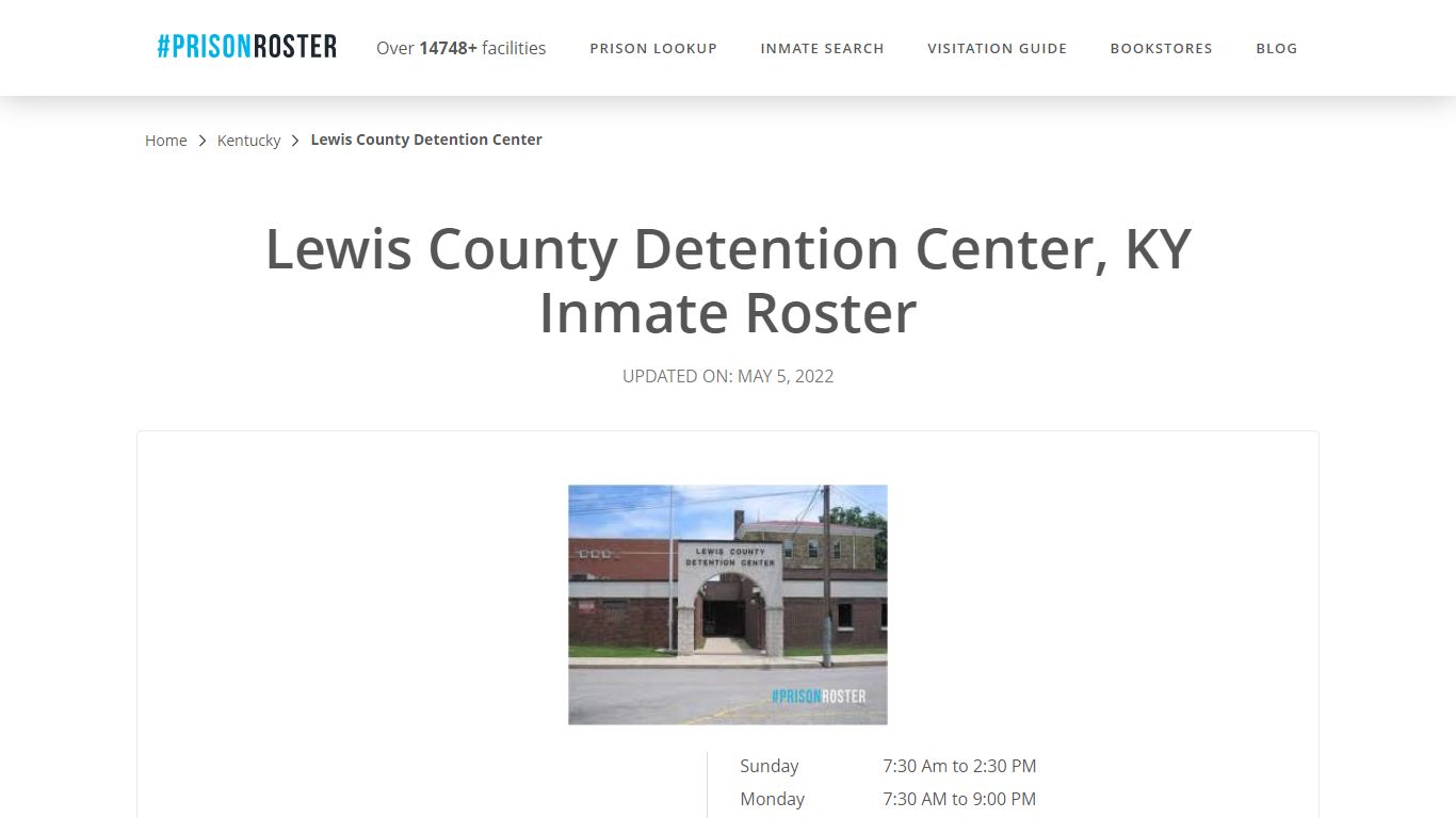 Lewis County Detention Center, KY Inmate Roster