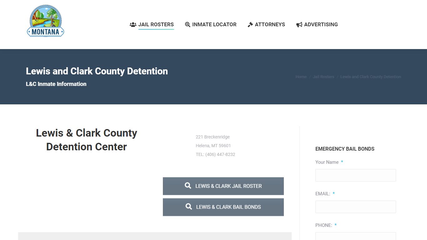 Lewis and Clark County Detention - MONTANA JAIL ROSTER